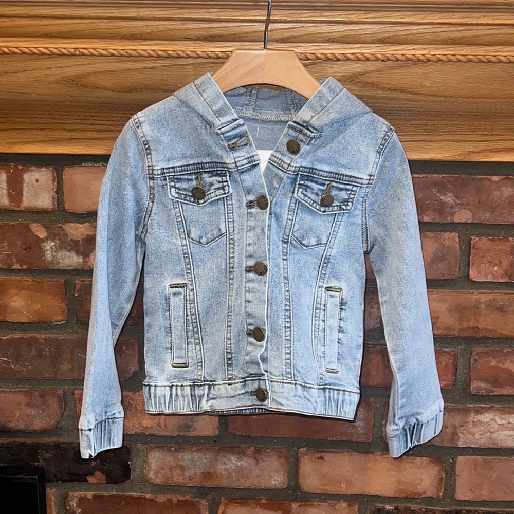 Girls Hooded Denim Jscket